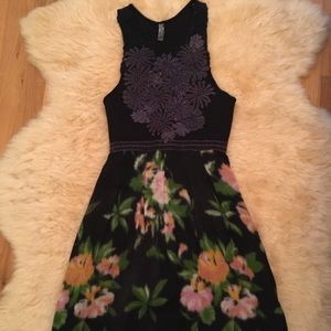 Free People navy mini skirt dress